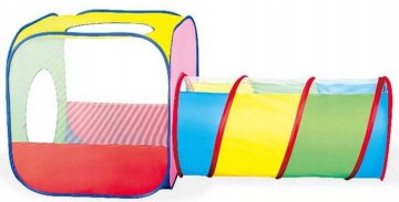 shumee OTROŠKI ŠOTOR TUNEL HIŠA 2v1 SAMORAZSTAVLJIV ZLOŽLJIV ZA VRTNI DOM