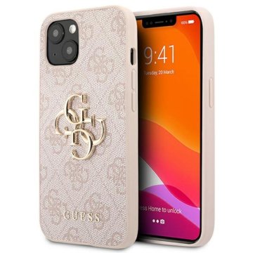 shumee Ovitek Guess 4G Big Metal Logo za iPhone 13 (roza)