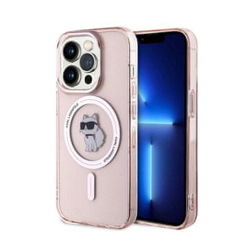 Karl Lagerfeld Ovitek Karl Lagerfeld IML Choupette MagSafe - iPhone 14 Pro (roza)