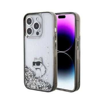 Karl Lagerfeld Ovitek Karl Lagerfeld Liquid Glitter Choupette – iPhone 15 Pro Max (prozoren)