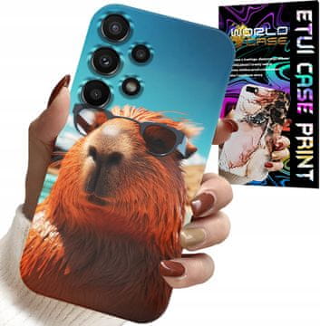 shumee OVITEK ZA SAMSUNG GALAXY A13 4G - SLADKA CAPYBARA, OVITEK CAPIBARA + STEKLO