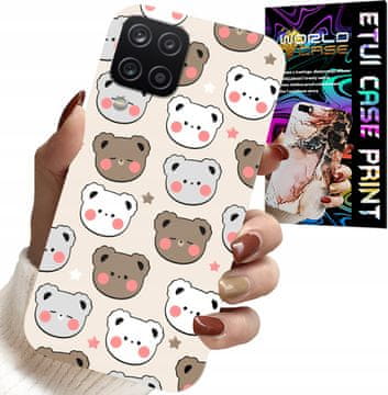 shumee OVITEK ZA SAMSUNG A12 / M12 - VZORCI MEDVEDKOV ZA NAJMLAJŠE + STEKLO