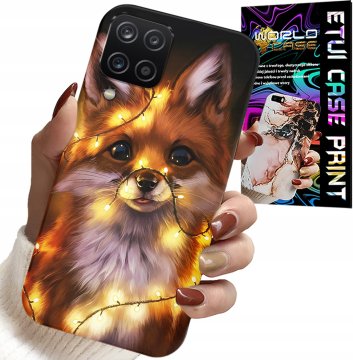 shumee OVITEK ZA SAMSUNG A12 / M12 - OVITEK Z LJUBKO LISICO IN GOZDNIMI ŽIVALI + STEKLO