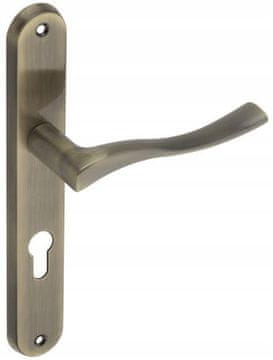 shumee Kljuka za notranja vrata, dolga ploščica za vložek, starinska medenina