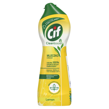 shumee CIF Cleanboost Lemon - Čistilno mleko 300 g - Odstranjuje trdovratno umazanijo