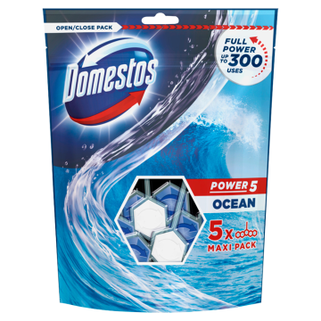 shumee Domestos Power 5 Ocean blok za stranišče 5 x 55 g