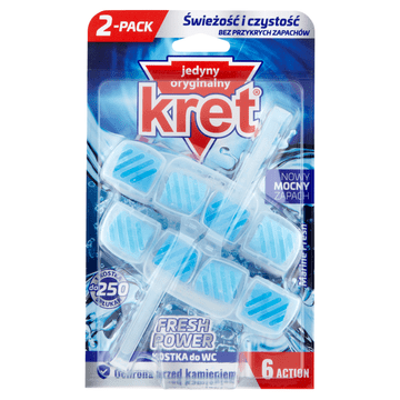 shumee Kret Fresh Power Marine Fresh - toaletni bloki, dolgotrajna svežina, 2 x 40 g