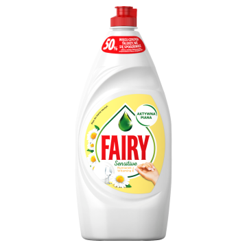 shumee Detergent za pomivanje posode Fairy Sensitive Chamomile z vitaminom E 900 ml