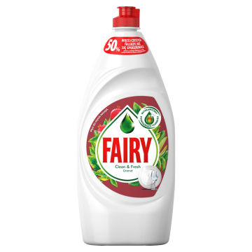 shumee Tekočina za pomivanje posode Fairy Clean & Fresh z granatnim jabolkom 900 ml