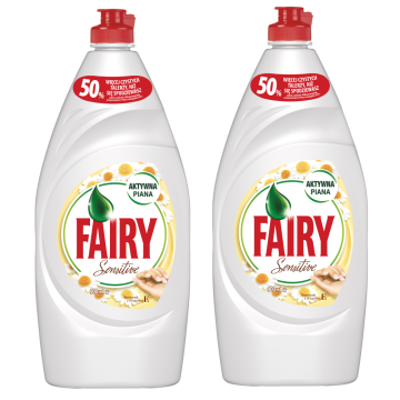 shumee Fairy Sensitive detergent za pomivanje posode - kamilica in vitamin E, 2x900ml