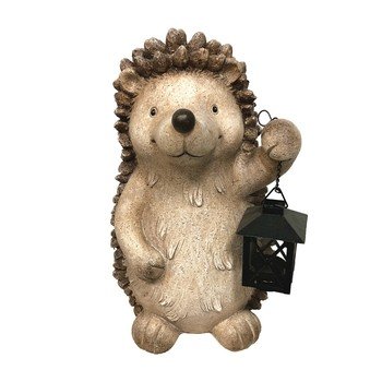 shumee Vrtni okrasek v obliki ježa z lučjo