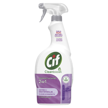 shumee Cif Disinfect & Shine Flower Breeze univerzalno razkužilo v spreju 750 ml