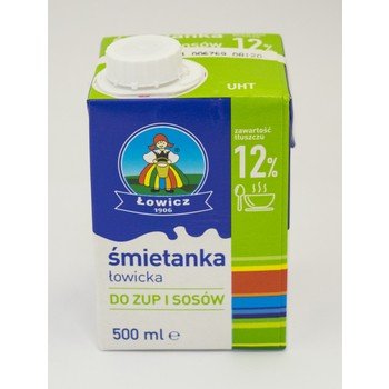 shumee Łowicka UHT smetana 12% - 500 ml - za kuhanje in peko