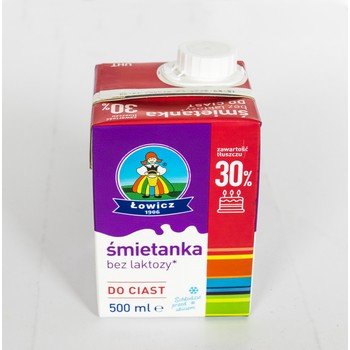 shumee ŁOWICZ smetana 30% UHT 0,5 l - brez laktoze
