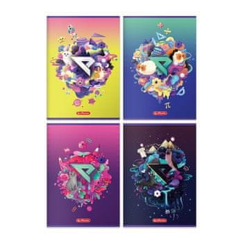 shumee Zvezek Herlitz A4, 60 listov, kvadratni, Team