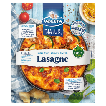 shumee Vegeta Natur mešanica zelenjave, zelišč in začimb za lazanje 45 g