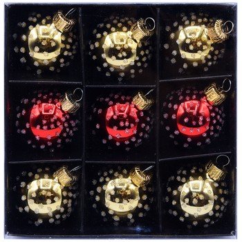 shumee Vitbis steklene kroglice za dekoracijo, preproste premer 40 mm/9 kosov, mešanica