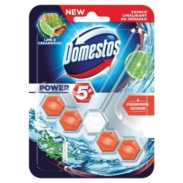 shumee Domestos Power 5+ WC blok z limeto in cedro, 55 g