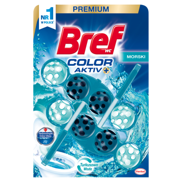 shumee Bref Wc Color Aktiv+ - obešalnik za straniščno školjko, morska voda, 2x50 g - zaščita pred neprijetnimi vonjavami