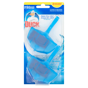 shumee Dvojni obešalnik za straniščno školjko Duck Aqua Blue 4v1 80 g (2 x 40 g)