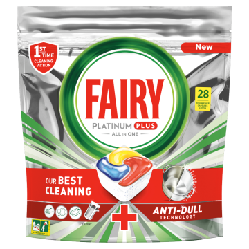 shumee Tablete za pomivalni stroj Fairy Platinum Plus All In One z vonjem limone, 28 tablet