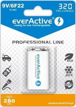 shumee everActive EvhRL22-320 - NiMH baterija 8,4 V 320 mAh, prizmatična