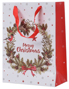 shumee Božična darilna vrečka 8x18x24cm mešanica vzorcev
