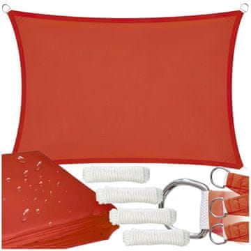 shumee Senčnik za vrtno teraso, UV zaščita, rdeča, 4x3 m