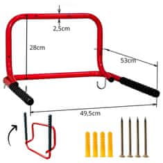 shumee Obešalnik za kolo, stenski nosilec, zložljiv, masivno jeklo, 40 kg