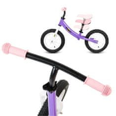 shumee Vijolično poganjalo z 12 kolesi in LED lučmi, jeklenim okvirjem za deklice