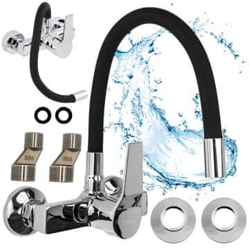shumee KUHINJSKA ARMATURA FLEKSIBILNI IZLIV STENSKI PERLATOR ZA PORABO