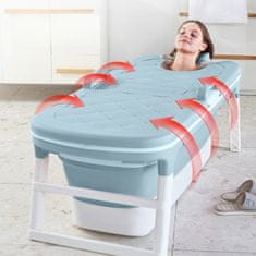 shumee Zložljiva vodoodporna kopalna kad XL 138 cm modre barve