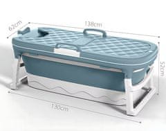 shumee Zložljiva vodoodporna kopalna kad XL 138 cm modre barve