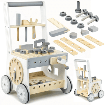 shumee Leseni potiskalnik, hodulja, voziček, otroška delavnica, komplet za ustvarjanje 3 v 1