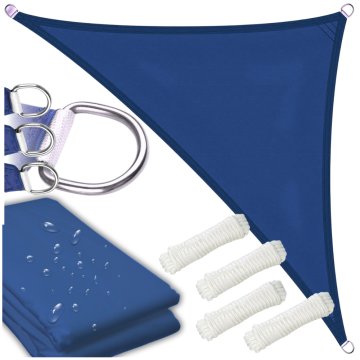 shumee Vodoodporno vrtno senčno jadro 7x5x5m temno modro mornarsko modro