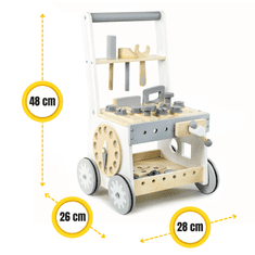 shumee Leseni potiskalnik, hodulja, voziček, otroška delavnica, komplet za ustvarjanje 3 v 1
