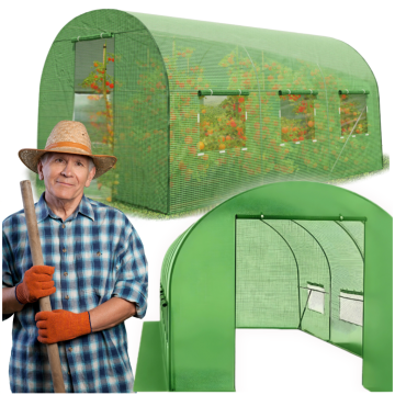 shumee Vrtni folijski tunel 2x3 folijski okvir za rastlinjak, velik UV šotor 6m2