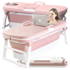 shumee Zložljiva vodoodporna kopalna kad XL 138 cm roza