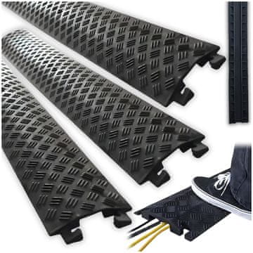 shumee Klančine, prag, kabelski most, zaščita, pokrov za kabel, 100 cm, 3 kosi, močan komplet