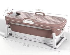 shumee Zložljiva vodoodporna kopalna kad XL 138 cm roza