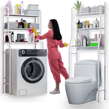 shumee Polica nad straniščem, pralni stroj, stojalo za stranišče, kovinska omarica za kopalnico