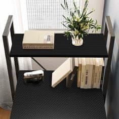 shumee Črna loft računalniška miza s kovinskimi policami za igranje iger in šolsko uporabo