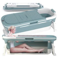 shumee Zložljiva vodoodporna kopalna kad XXL 152 cm modre barve