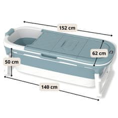 shumee Zložljiva vodoodporna kopalna kad XXL 152 cm modre barve