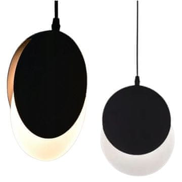 LED Solution Stropna svetilka lestenec LED viseča dnevna spalnica črna podstrešna soba obroč