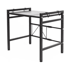 shumee Stojalo za mikrovalovno pečico, raztegljiva polica, teleskopska nastavitev, organizator za podstrešje