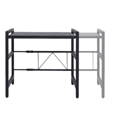 shumee Stojalo za mikrovalovno pečico, raztegljiva polica, teleskopska nastavitev, organizator za podstrešje