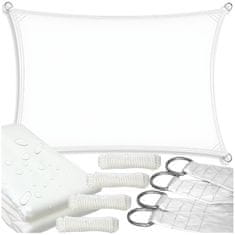 shumee Vrtno senčno jadro, vodoodporno, belo, vzdržljivo, močno, 5 x 3 m