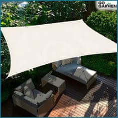 shumee Vrtno senčno jadro, vodoodporno, belo, vzdržljivo, močno, 5 x 3 m