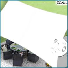 shumee Vrtno senčno jadro, vodoodporno, belo, vzdržljivo, močno, 5 x 3 m